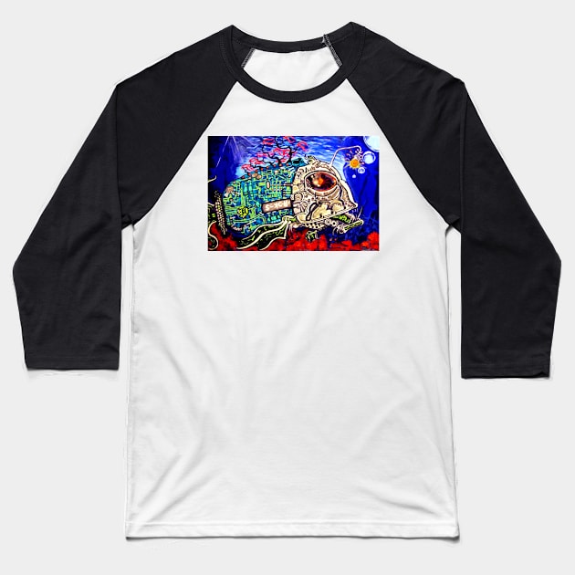 New Fish Baseball T-Shirt by Jacob Wayne Bryner 